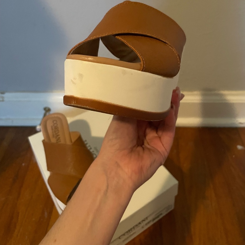 Cordani Italy Della Criss Cross Genuine Leather Platform Wedge Sandal Sz. 36 EU - Picture 7 of 7